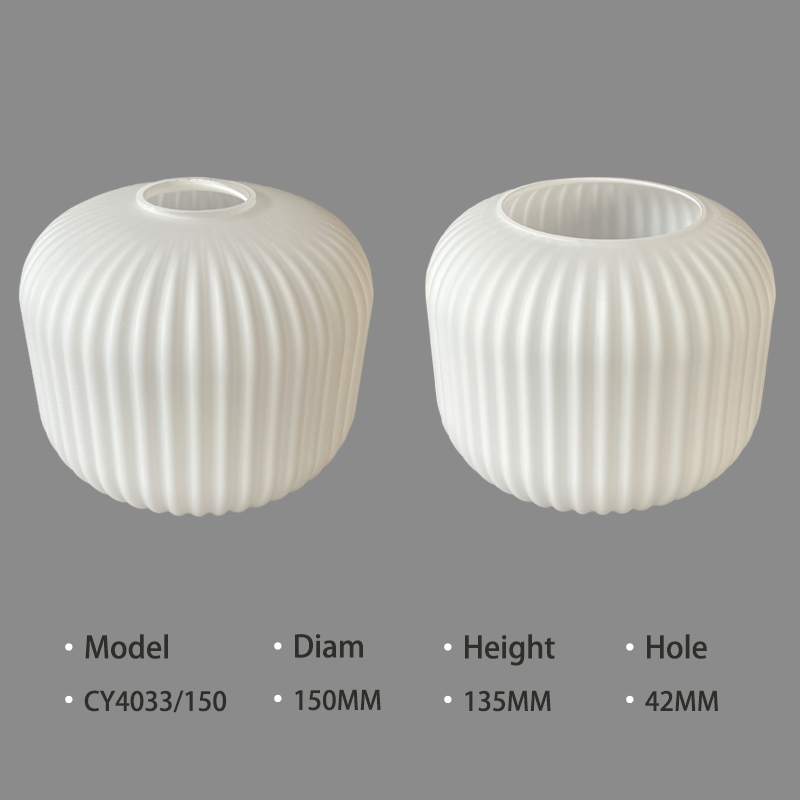 CY4033-150 Opal Mouth-Blown Glass Shade
