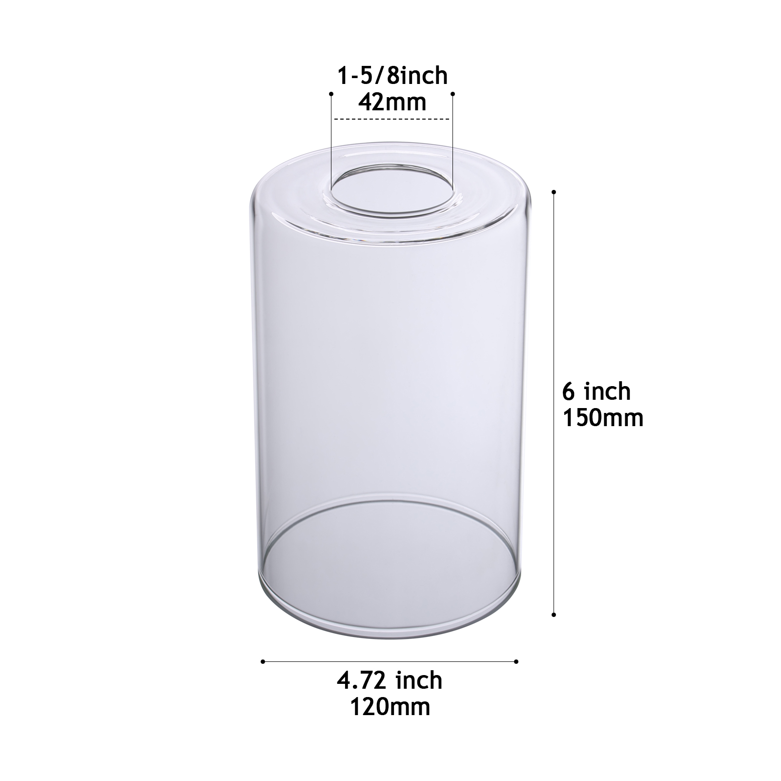 CY800 transparent glass shade