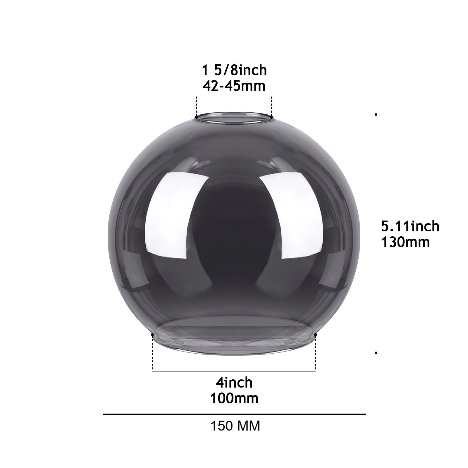 CY002-150 GRAY GLASS LAMP