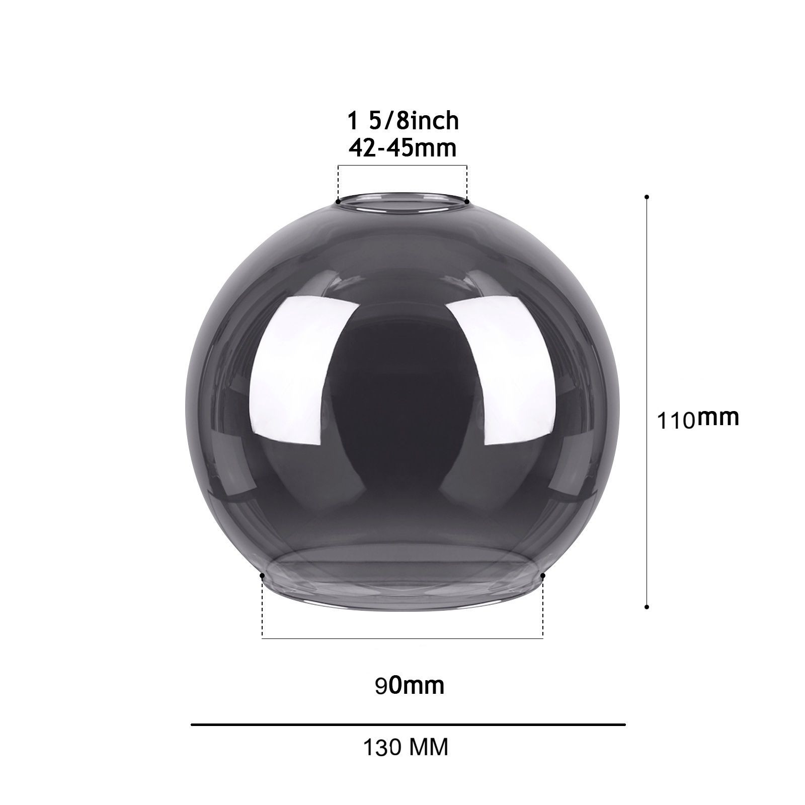 CY002-130 GRAY Glass lamp