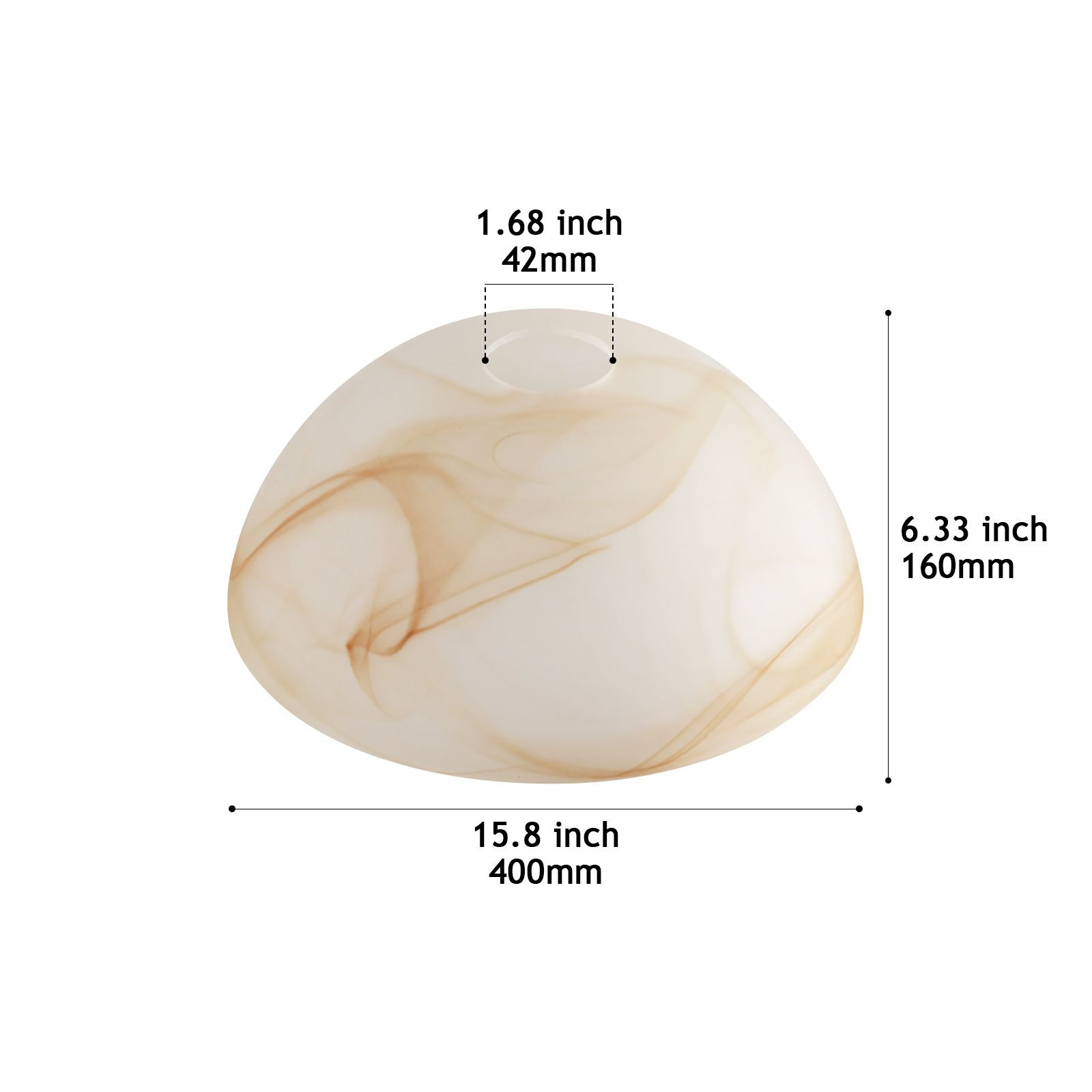 Alabaster Cup shape Glass Lamp glasses