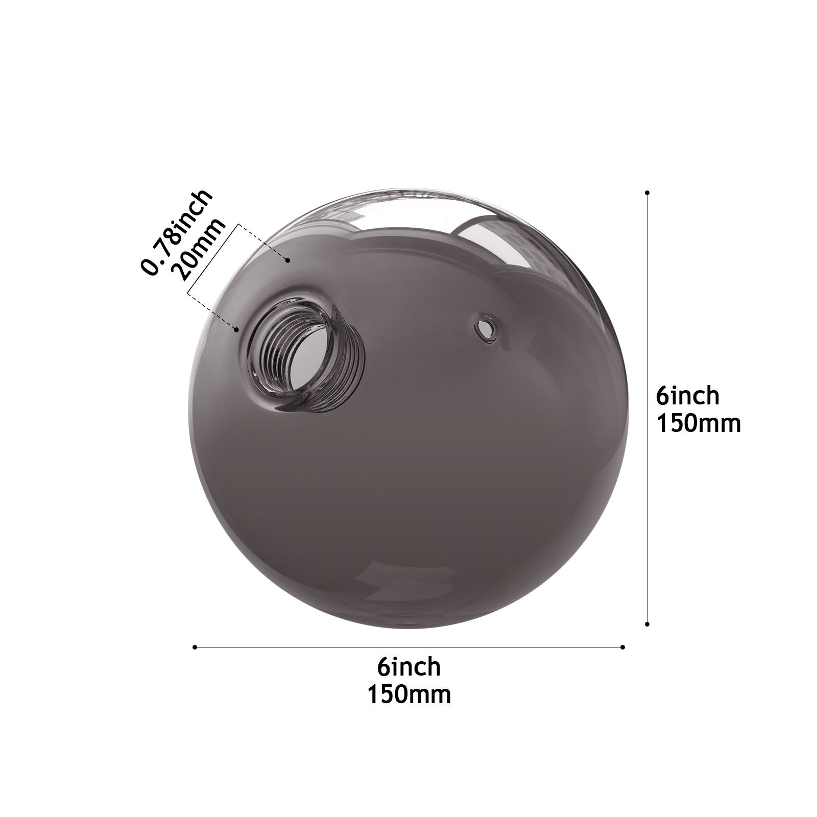 CY700-150 GRAY Glass lamp